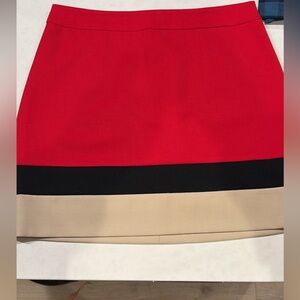 Kate Spade Red, Black, and Tan mini Skirt